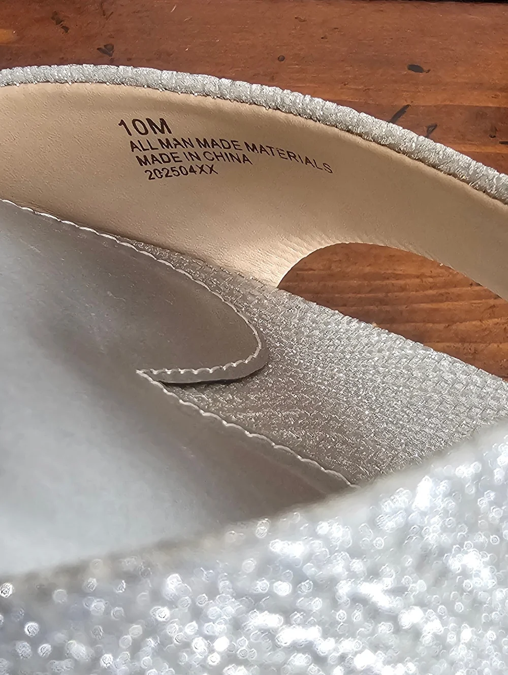 Silver Metallic Glitter Platform Slingback Sandals/Heels Women's SZ 9.5 & 10 NEW